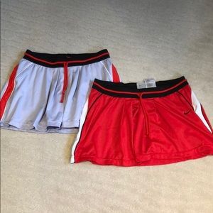 Nike Tennis Skirts (Light Purple and Red). Small